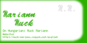mariann muck business card